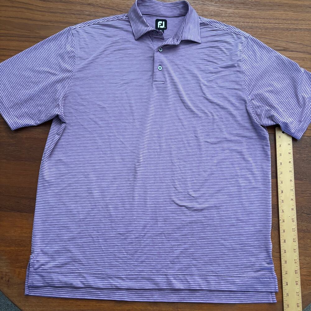FootJoy men’s purple black stripe performance golf polo shirt size XL